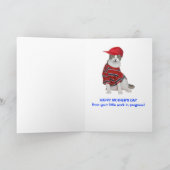 Die Hübsche Katze am lustigen, individuell anpassb Karte (Innenseite)