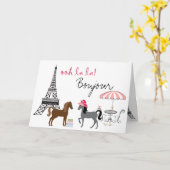 Die Hübsche Ponies Paris Pferdegrußkarte Karte (Gelbe Blume)