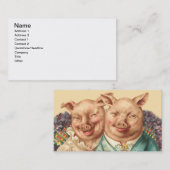 Die hübschen Schwein-Paare Visitenkarte (Vorne/Hinten)