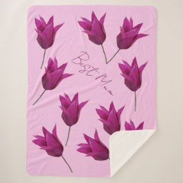 Die hübschen Tulpen der besten Mutter Sherpadecke