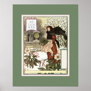 Die hübscher Frauengärtner klassische Kunst Poster