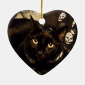 Die hübscheste Herz-Verzierung Keramikornament (Hinten)