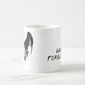 Die Hühner erinnern sich (Dinosaurier-Cartoon) Kaffeetasse (Mittel)