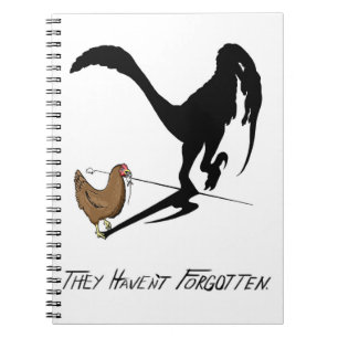 Die Hühner erinnern sich (Dinosaurier-Cartoon) Notizblock