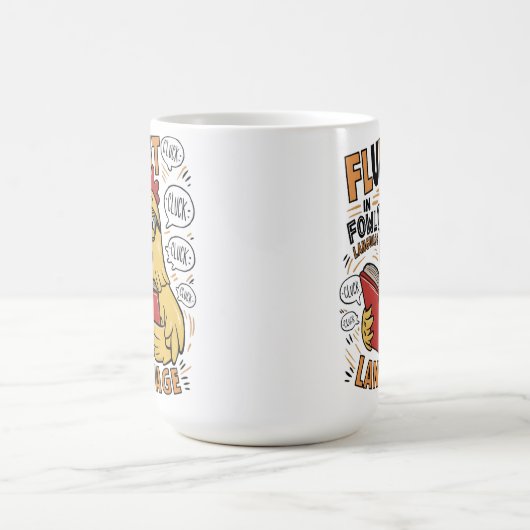 Die Hühner fließen in der Sprache der Vögel Kaffeetasse (Mittel)