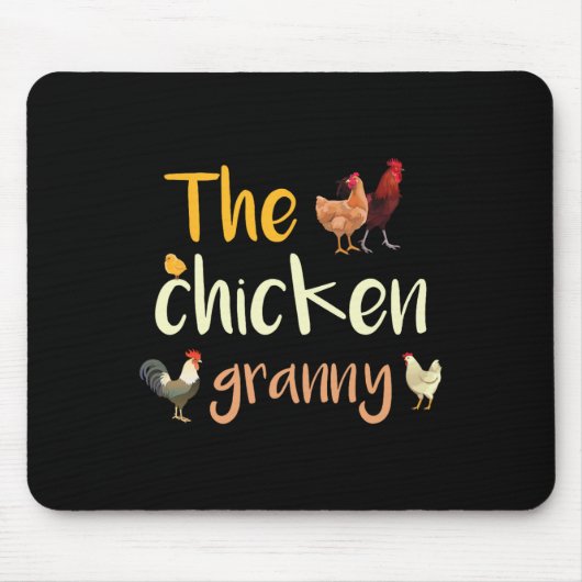 Die Hühner Oma Lustiger Hahn Huhn Küken Mousepad (Vorne)