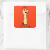 Die Hühneraufkleber freimachen Quadratischer Aufkleber (Tasche)