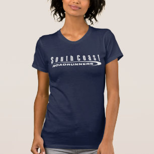 Die Hülsen-Shirt-Weiß-Logo SCRR Frauen dunkles T-Shirt