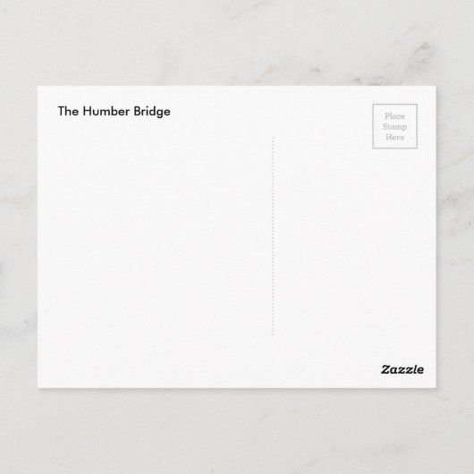 Die Humber-Brücke Postkarte (Rückseite)
