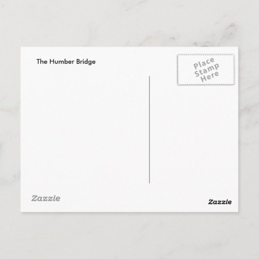 Die Humber-Brücke Postkarte (Rückseite)