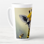Die Hummel Giraffe Digitale Kunst Milchtasse (Linke Ecke)
