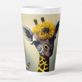 Die Hummel Giraffe Digitale Kunst Milchtasse (Vorderseite)