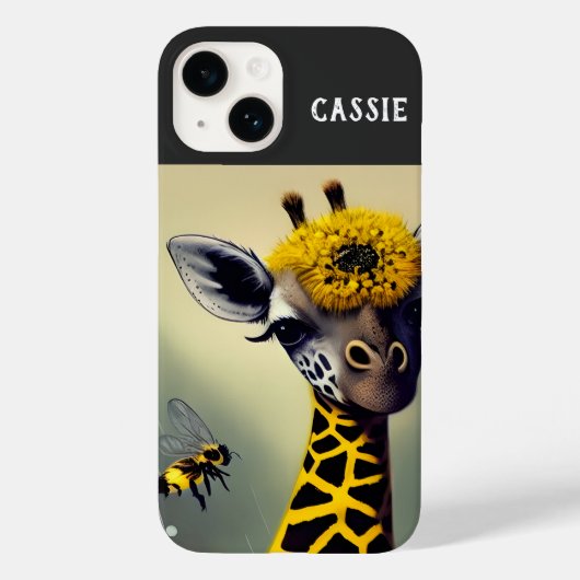 Die Hummel Giraffe Personalisiert Case-Mate iPhone Hülle (Rückseite)