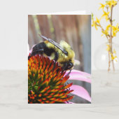 Die Hummel Karte (Gelbe Blume)