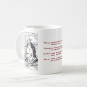 Die Hummer-Quadrille-Tasse, Alice im Wunderland Kaffeetasse (Vorderseite Links)