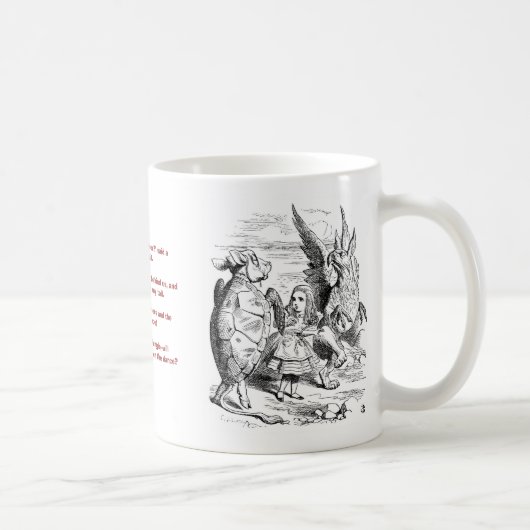 Die Hummer-Quadrille-Tasse, Alice im Wunderland Kaffeetasse (Rechts)