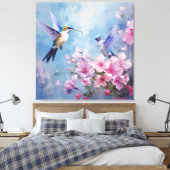 Die Hummingbird-Designserie 12 Leinwanddruck (Insitu (Schlafzimmer))
