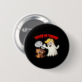 Die Hunde fressen - Trick oder Trump lustig Trump Button (Vorne & Hinten)