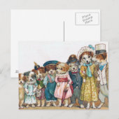 "Die Hundefamilie" Vintag Postkarte (Vorne/Hinten)