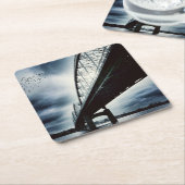 Die hundertjährigen Brücken-Untersetzer Rechteckiger Pappuntersetzer (angewinkelt)