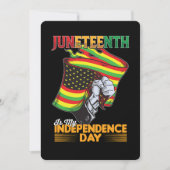 Die Hundertste ist mein Unabhängigkeitstag Schwarz Einladung (Vorderseite)