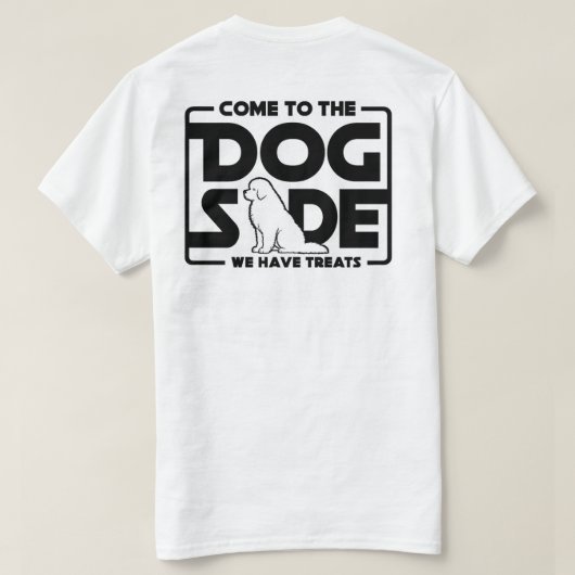 Die Hundeseite (Schwarzes Logo) T-Shirt (Design Rückseite)