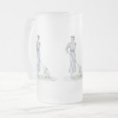 Die Hundeshow Mattglas Bierglas (Vorderseite Links)