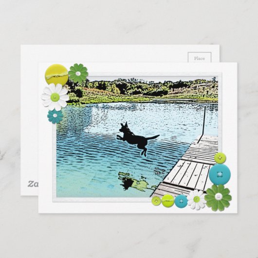 Die Hundetage am See Postkarte (Vorne/Hinten)