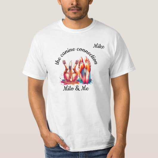 "Die Hundeverbindung" Anpassbar T-Shirt (Vorderseite)