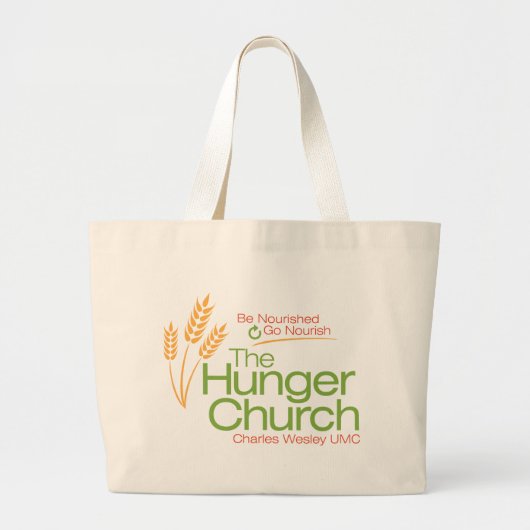 Die Hunger-Kirchen-Taschen-Tasche Jumbo Stoffbeutel (Vorne)