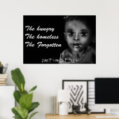 Die Hungernden, Obdachlosen, Die Vergessenen Poster (Heimbüro)