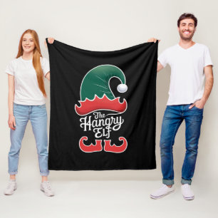 Die hungrige Elf-Familie passende Gruppe Weihnacht Fleecedecke