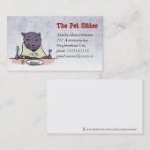 die hungrige Katze (Haustiersitzen) Visitenkarte (Vorne/Hinten)