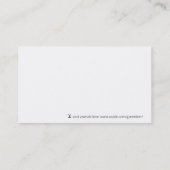 die hungrige Katze (Haustiersitzen) Visitenkarte (Rückseite)