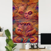 Die Hungrigen mit Übeln erfüllt Poster (Heimbüro)