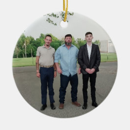 Die Huntley Men , 2 Generationen Keramik Ornament