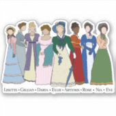 Die Huntresen, speziell zugeschnittene Vinyl-Aufkl Aufkleber (Vorderseite)