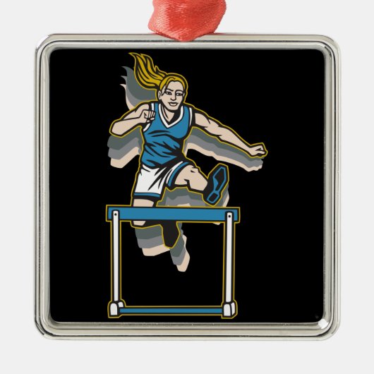 Die Hürden der Frauen Silbernes Ornament (Vorne)