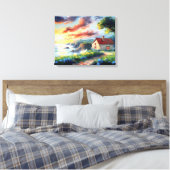 Die Hütte an den Küsten Leinwanddruck (Insitu (Schlafzimmer))