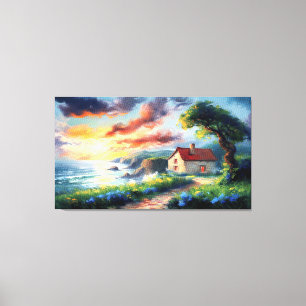 Die Hütte an den Küsten Leinwanddruck