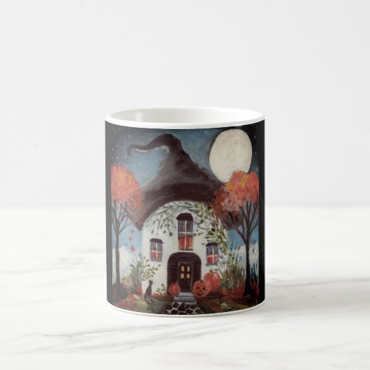 Die Hütte der Halloween-Kaffee-Tassen-Hexen Kaffeetasse (Mittel)