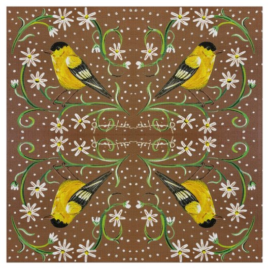 Die Hütte Goldfinch Stoff (Muster)