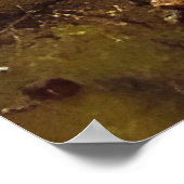 Die Hütte im Wald - farbenfrohe Malerei Poster (Ecke)