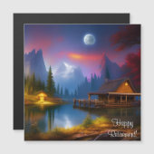 Die Hütte in der Bucht N des Mondes glückliche Ruh Magnetkarte (Vorne/Hinten)