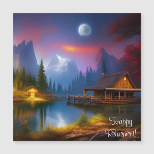 Die Hütte in der Bucht N des Mondes glückliche Ruh Magnetkarte