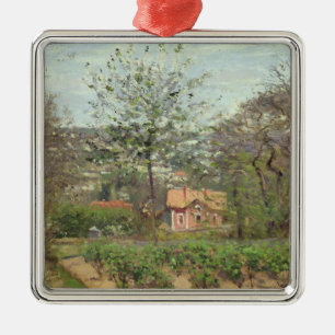 Die Hütte oder das rosa Haus Ornament Aus Metall