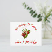 Die Hütte ruft und ich muss gehen Postkarte (Stehend Vorderseite)