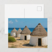 Die Hütten in Bonaire Postkarte (Vorne/Hinten)