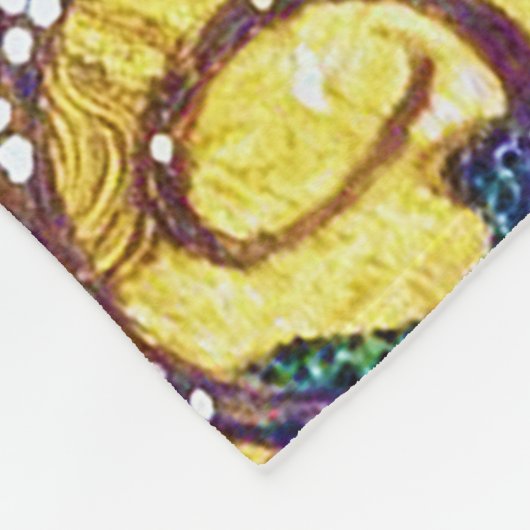Die Hydra, Gustav Klimt Fleecedecke (Ecke)
