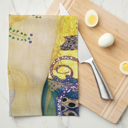 Die Hydra, Gustav Klimt Geschirrtuch (Viertel Falte)